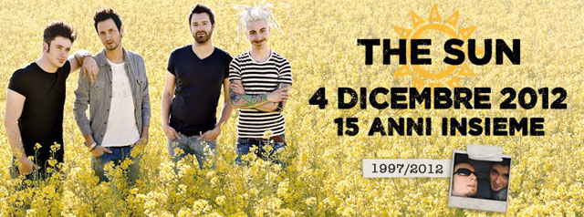 The Sun 15 anni concerto evento