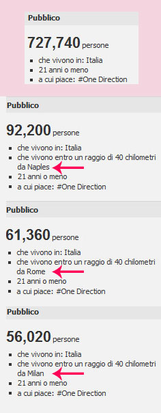 numero fan one direction in italia