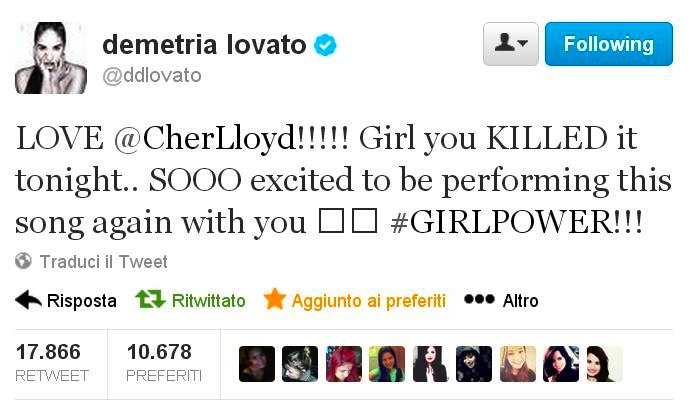 Demi Lovato Tweet