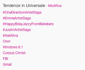 One Direction, Emma Marrone e Justin Bieber nelle tendenze Universali