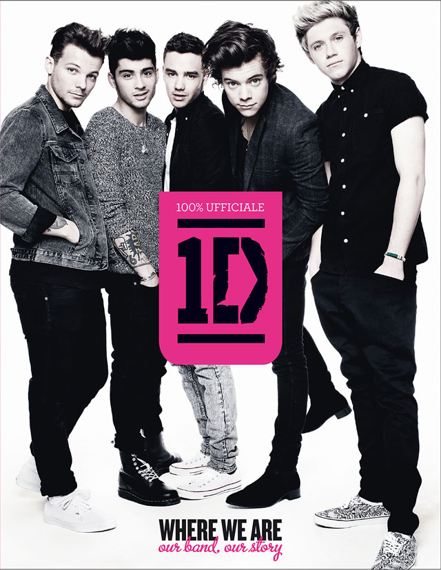 Copertina libro ufficiale One Direction "Where We Are - Our band, our story" nelle librerie di tutto il Mondo dal 29 Agosto 2013