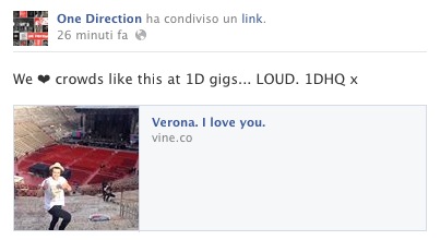 Facebook Verona One Direction