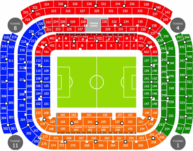 cartina stadio san siro one direction