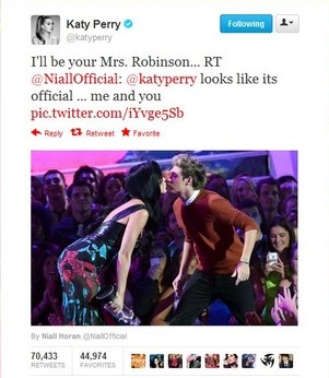 Niall Horan tweet Katy Perry Kiss
