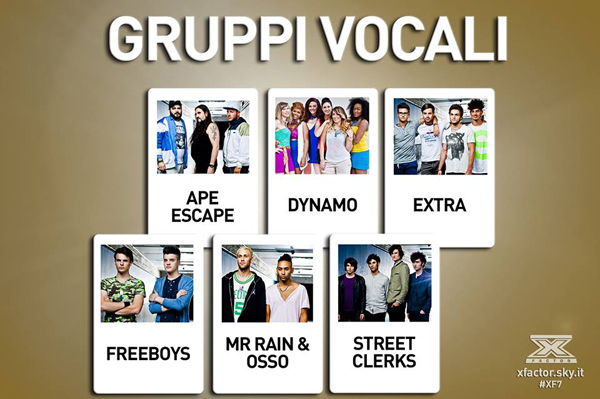 XF7 categoria gruppi vocali Simona Ventura