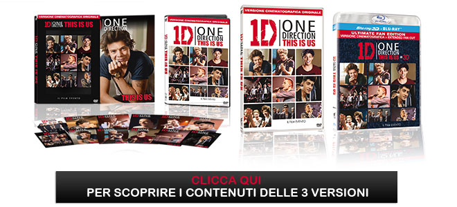 One Direction This Is Us dettaglio versioni disponibili