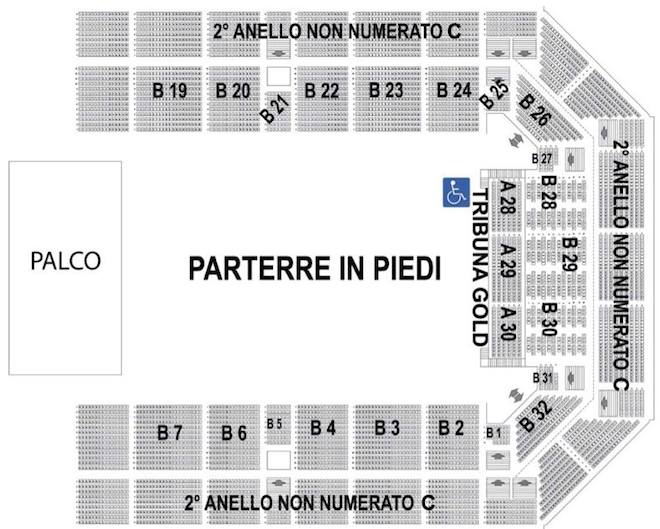 mediolanum forum di assago concerto miley cyrus posti a sedere