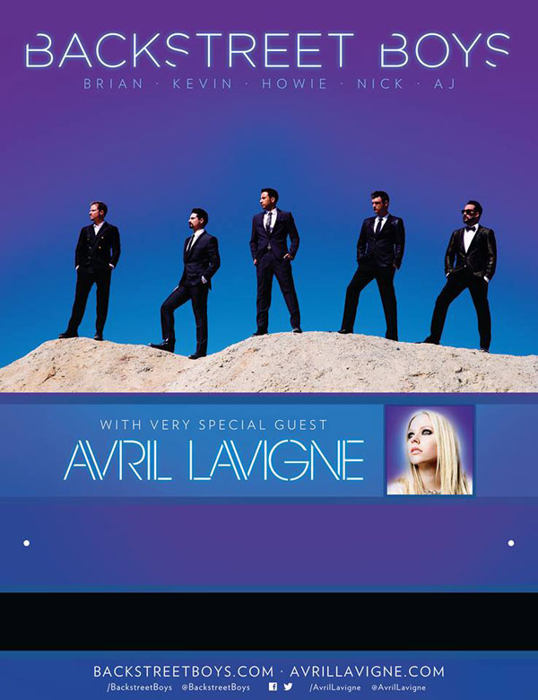 Backstreet Boys Avril Lavigne poster Tour 2014