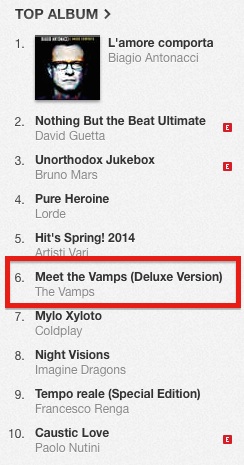 classifica meet the vamps itunes