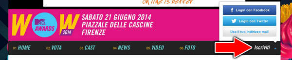 Login Community MTV Italia