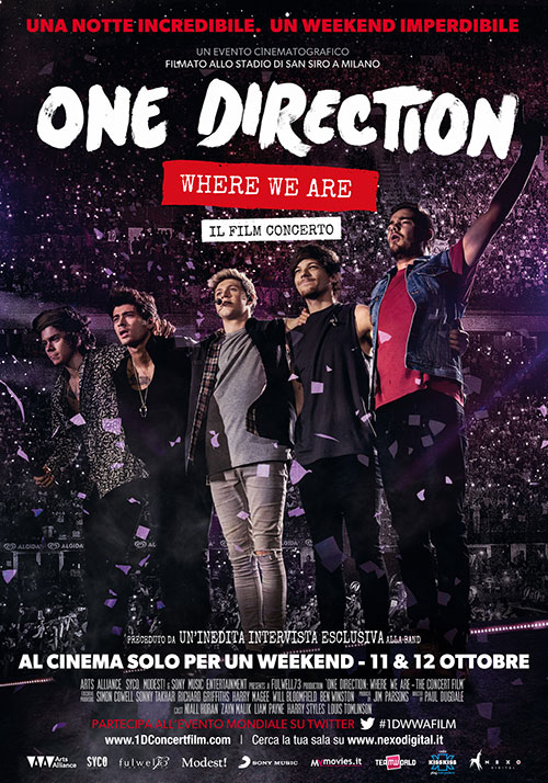One Direction Where We Are il film concerto poster