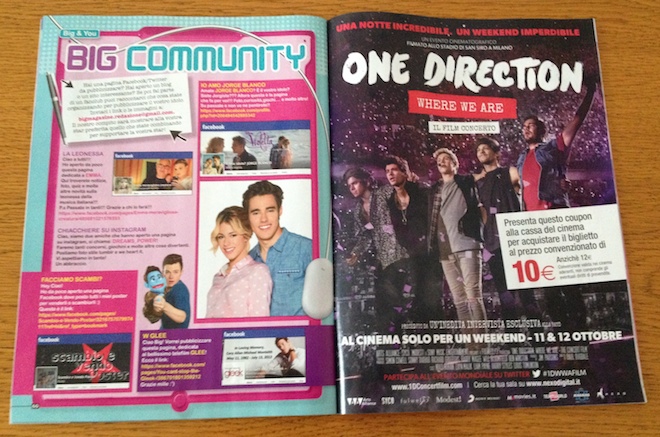 one direction codice sconto cinema