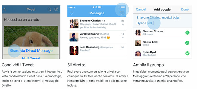 twitter messaggi diretti