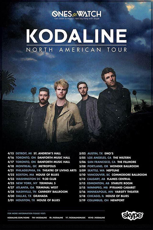 kodaline-tour-america