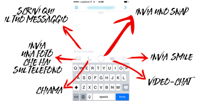 Snapchat chat e videochat