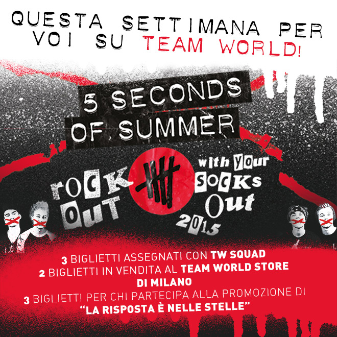 5SOS team world biglietti torino milano