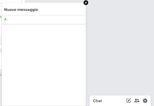 nuovo messaggio su messenger chat