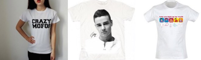 One Direction shirts