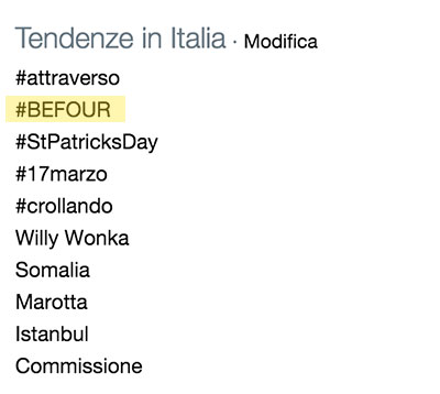 BEFOUR Zayn tendenze twitter