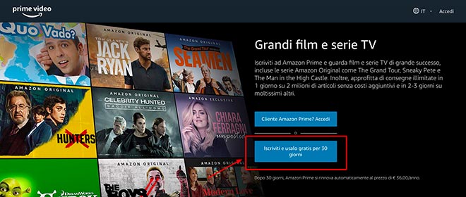 iscriversi Prime Video