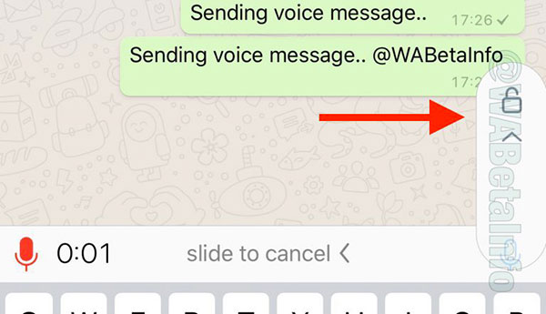 WhatsApp audio senza tener premuto