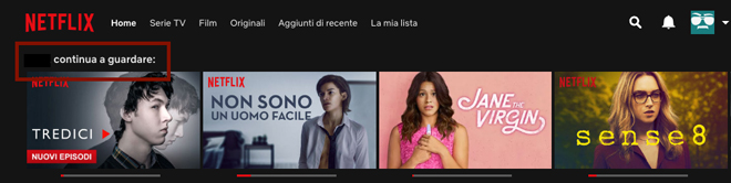 Netflix continua a guardare sezione