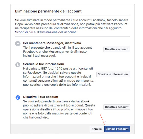 Come Eliminare l’Account Facebook Definitivamente