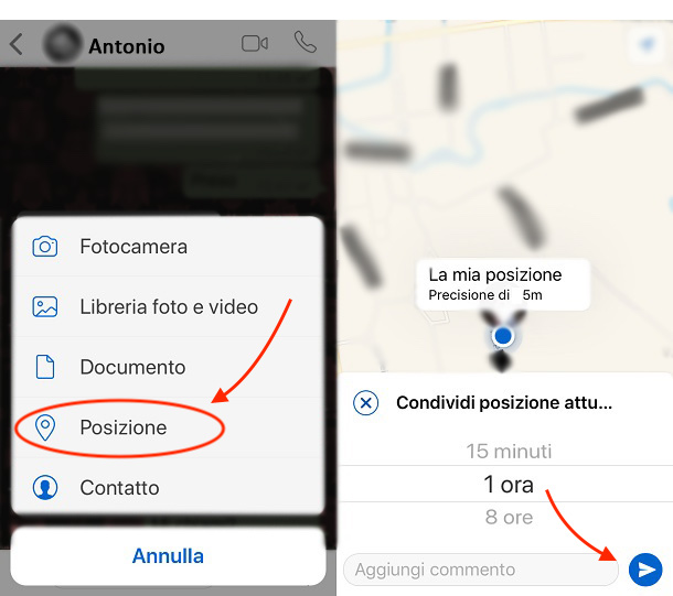 Posizione-whatsapp-iOS
