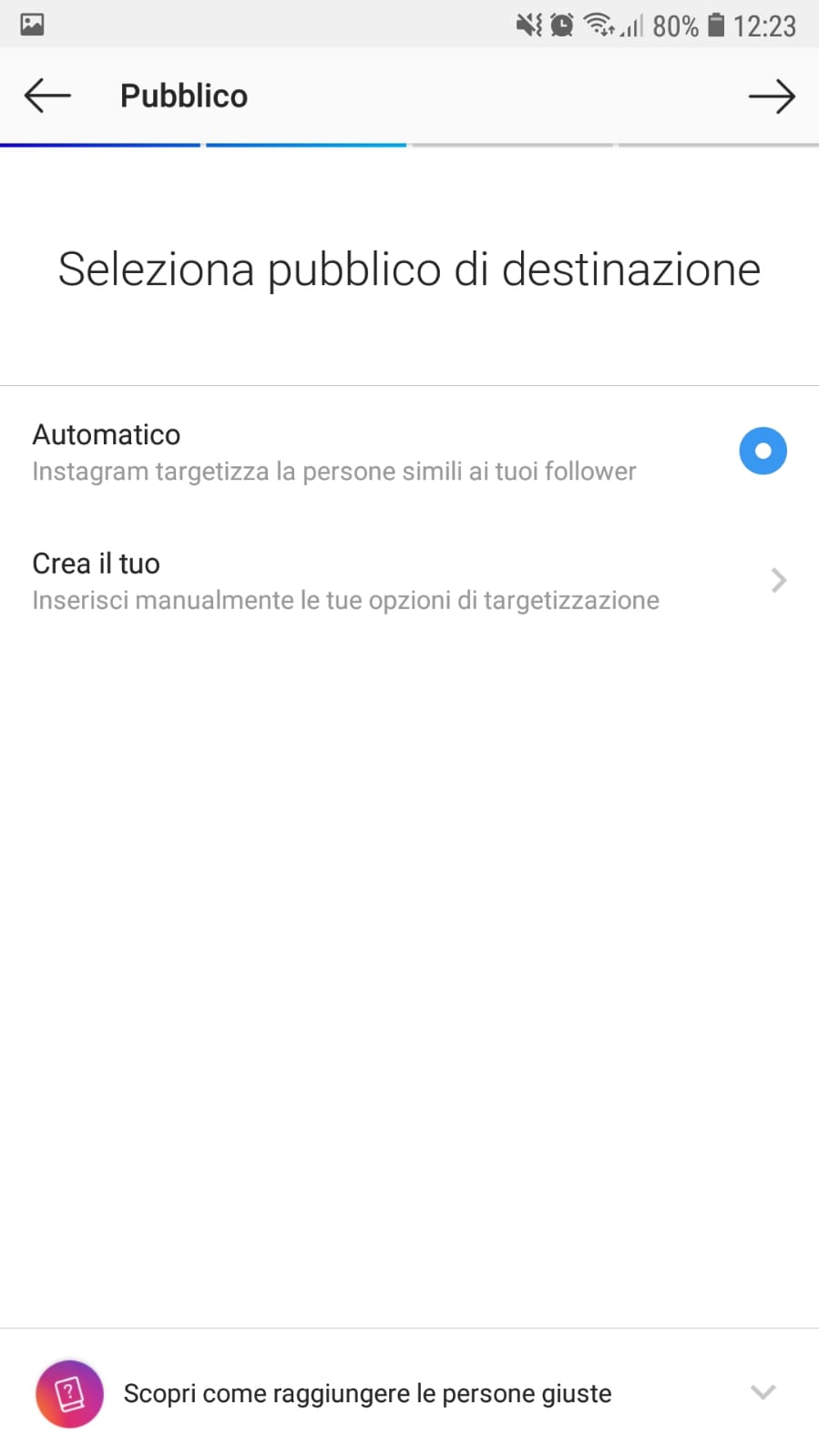 target pubblico instagram