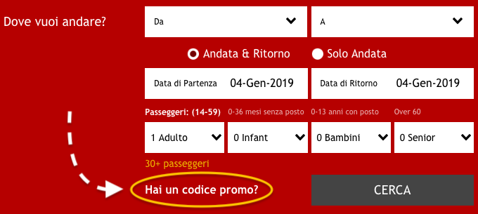 coupon promozionale treno