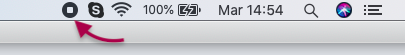 stop registrazione schermo pc su mac