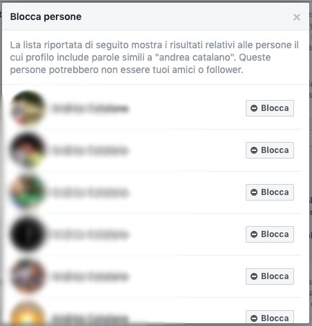 bloccare una persona