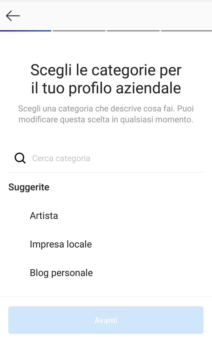 categoria account aziendale