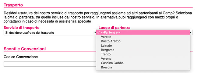 Trasporto Camp Canazei