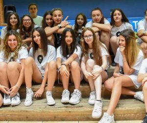 Matteo Markus Bok con i partecipanti del My Idol camp 2019 a Canazei