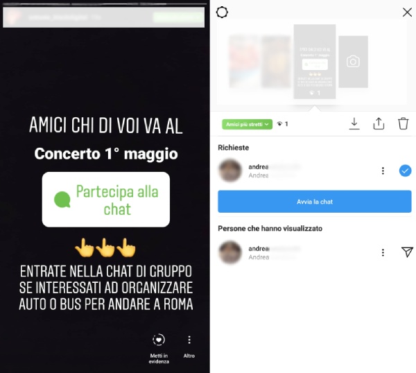 adesivo chat su instagram stories