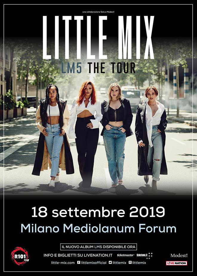 Little Mix locandina Milano settembre 2019
