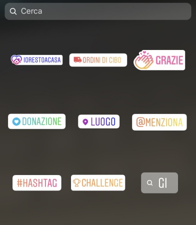 schermata adesivo challenge instagram story