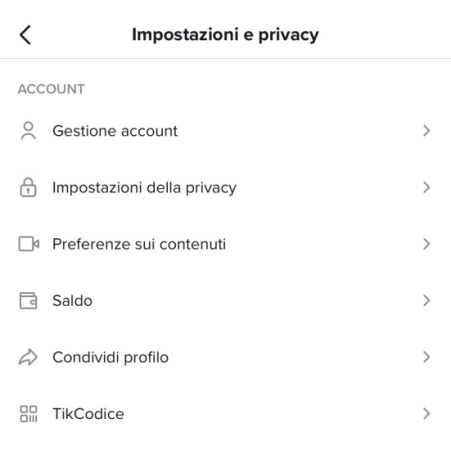 TikTok account privato 