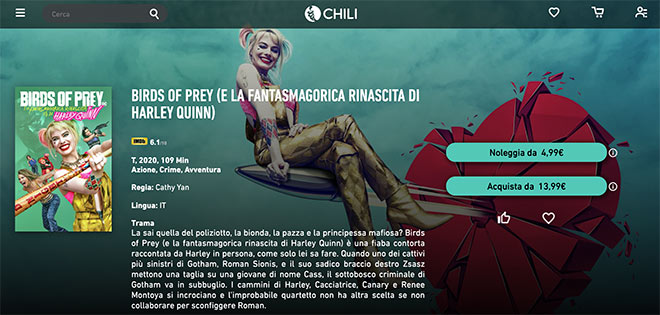 Birds Of Prey su Chili