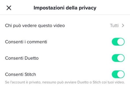 tiktok video privato