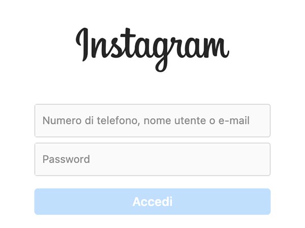 accesso Instagram