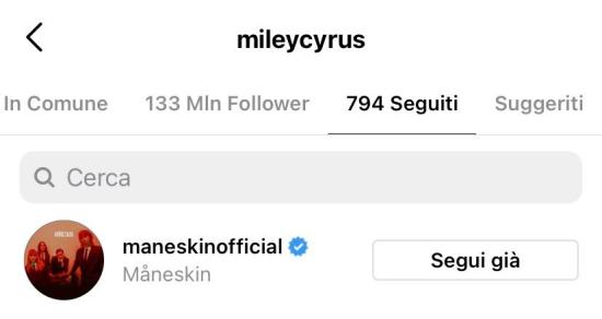Miley Cyrus segue Maneskin