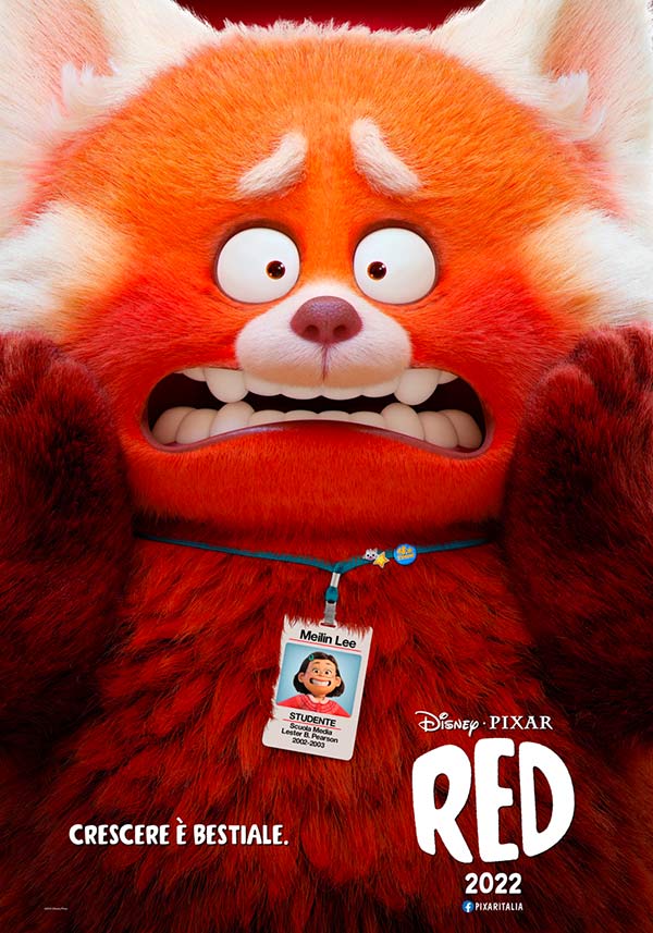 Red teaser poster film Disney Pixar 2022