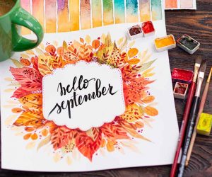 scritta settembre su foglio