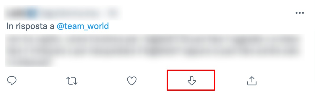 Twitter icona downvote