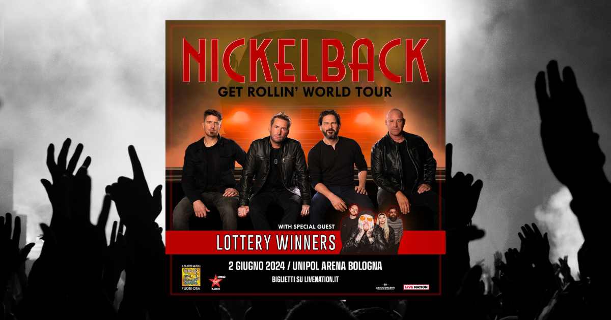 Biglietti concerto Nickelback a Bologna, Unipol Arena 2 giugno 2024