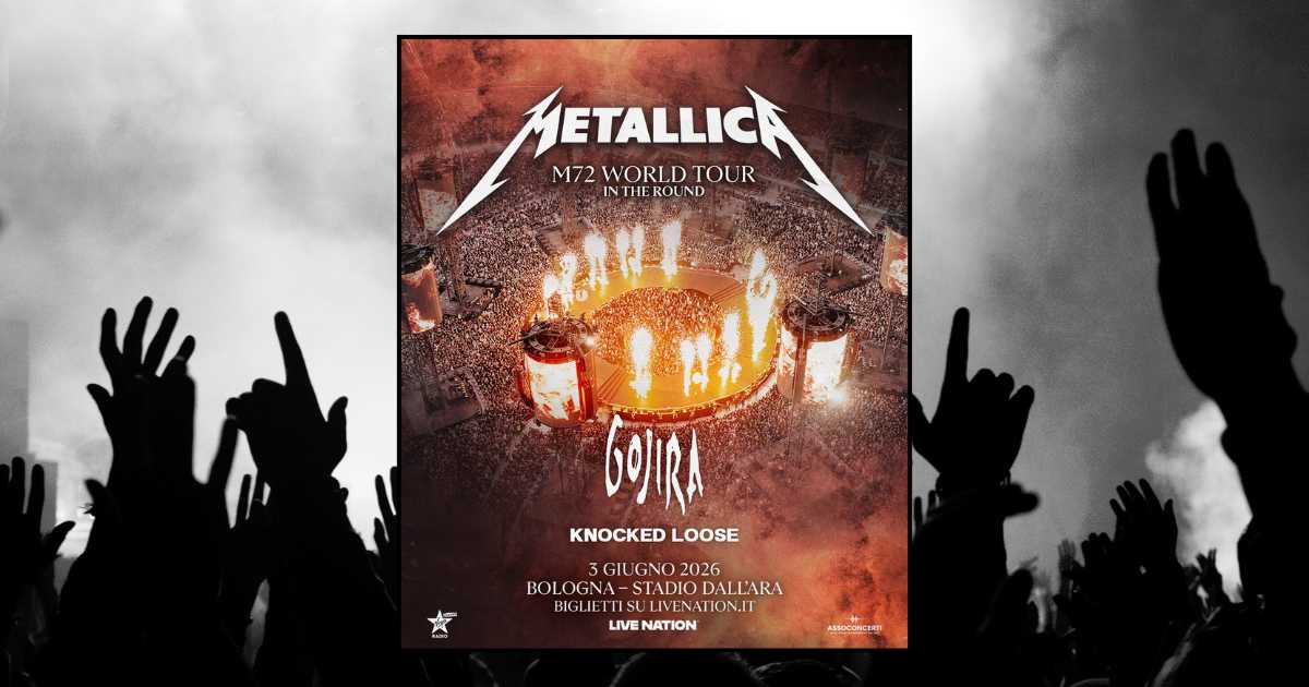 Biglietti concerto Metallica a Bologna, 3 giugno 2026 Stadio Dall’Ara