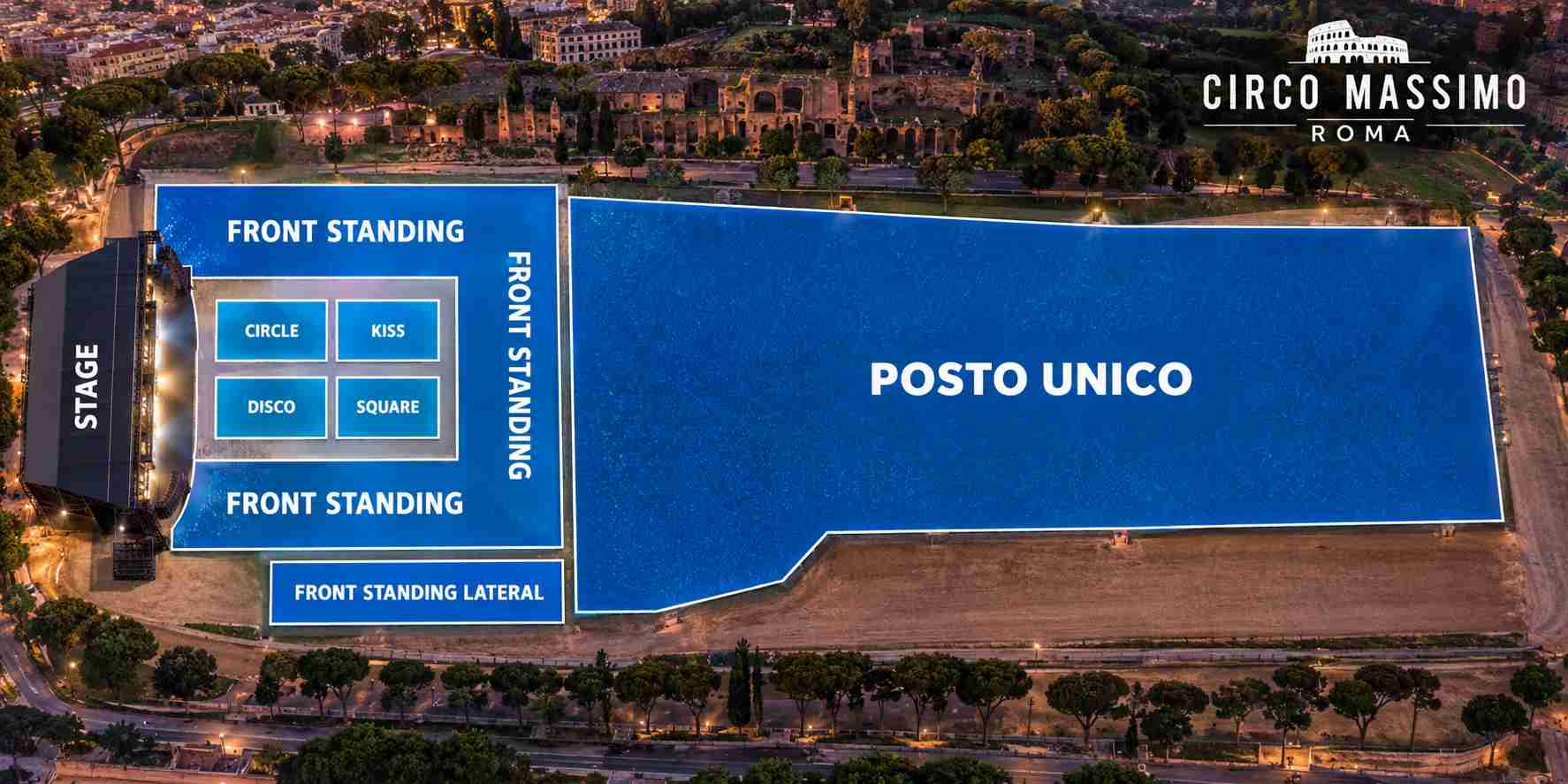 Mappa Circo Massimo Harry Styles 2027