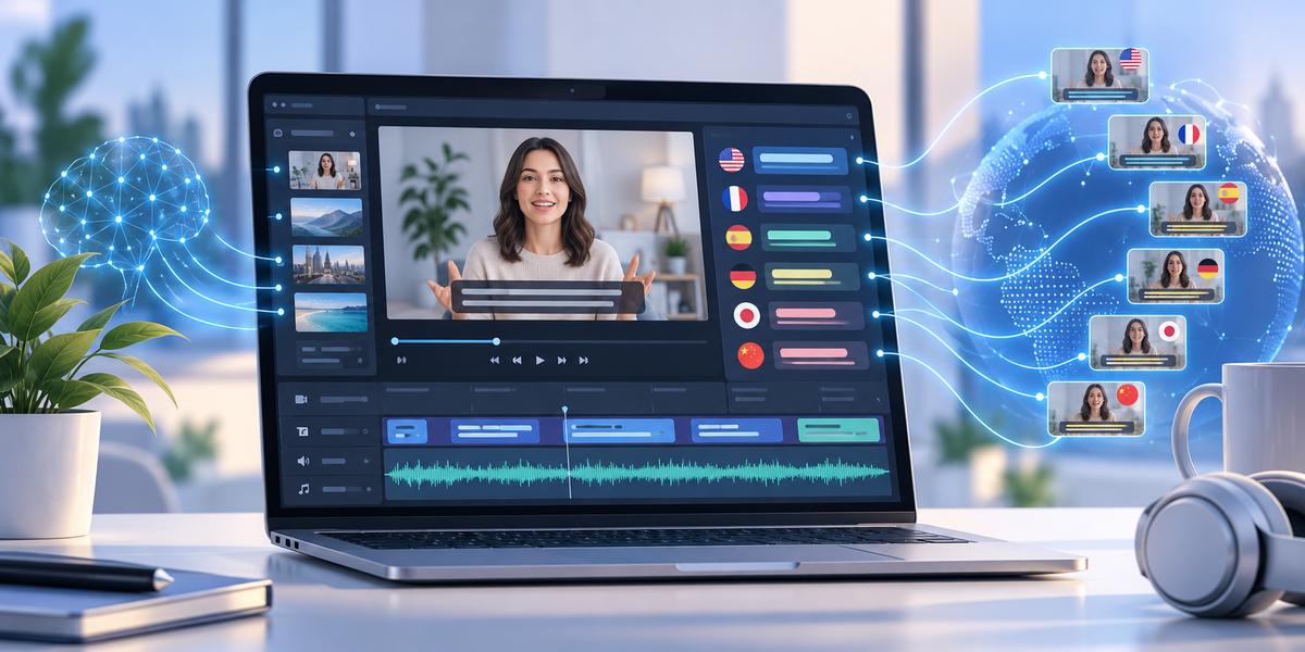 Traduttore video AI per generare e tradurre sottotitoli automaticamente